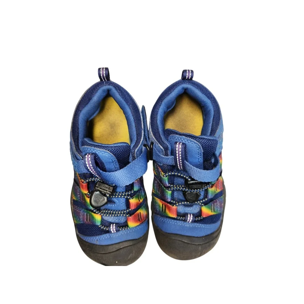 KEEN Kids Newport H2SHO Rainbow Bright Cobalt Blue Mesh Water Sneaker Sandal 1
